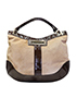 Pony Hair Patent Tote Bag, back view